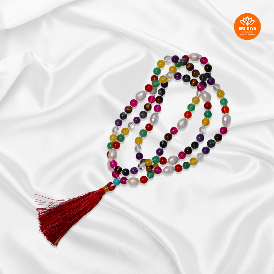 Original Navaratna Gemstone Mala Navaratna Mala Sri Diya
