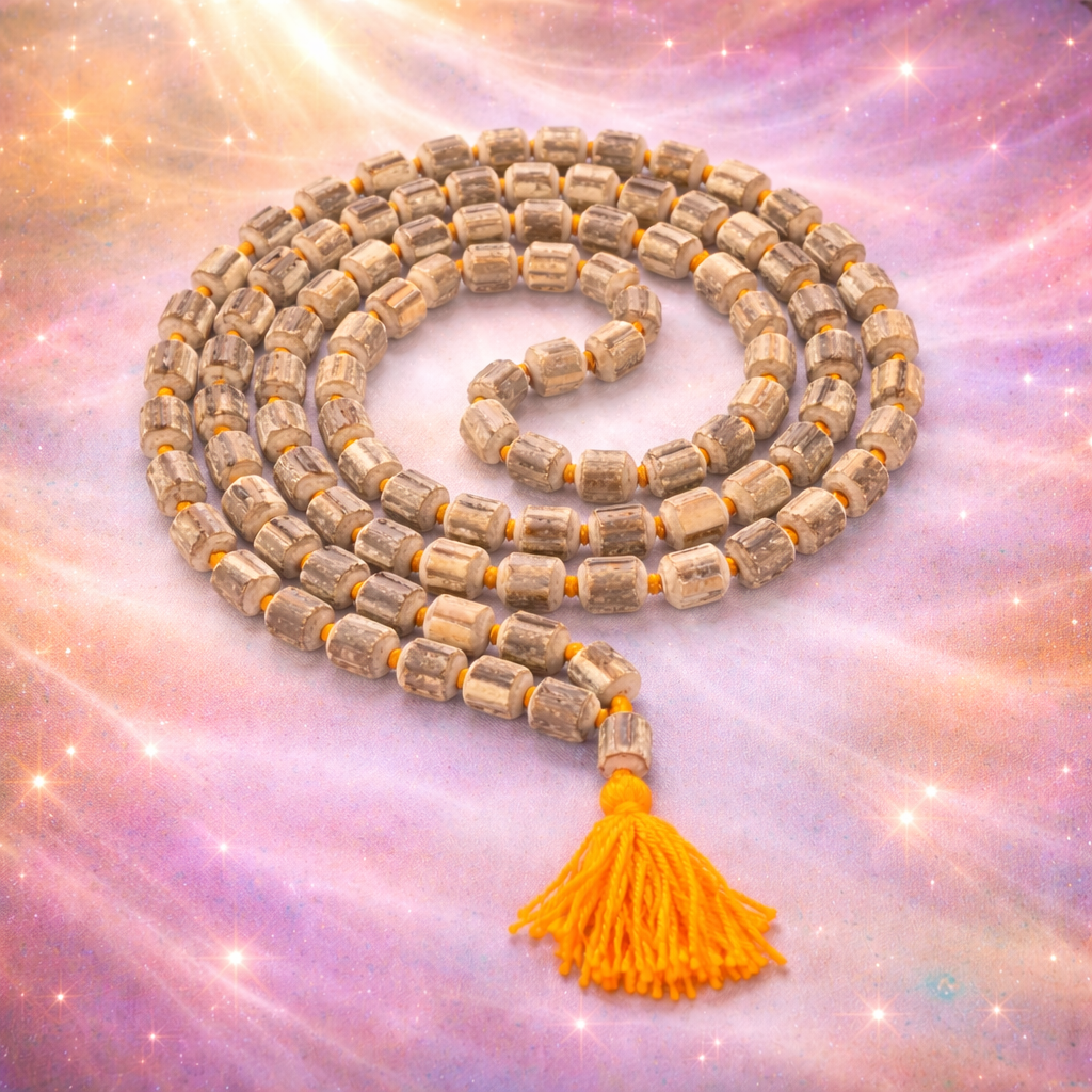 Tulasi Kattai Mala 108 Beads – Original Tulsi Wooden Prayer Mala