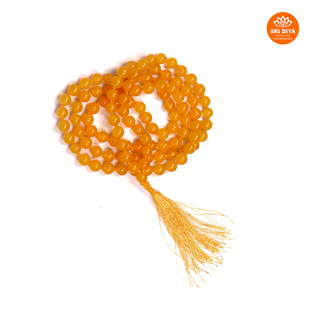Yellow Stone Mala Yellow hakik garland Sri Diya